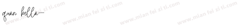 quan bella字体转换